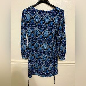 Loft dress in blue pattern